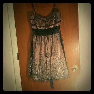 Adjustable spaghetti strap dress, dusty mauve